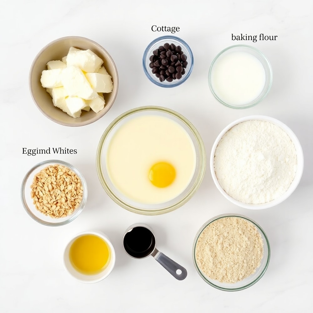 Raw ingredients for High Protein Pancake Muffins