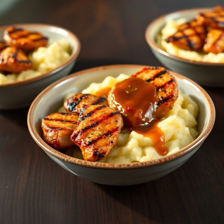 Juicy Grilled Chicken Mashed Potato Bowls