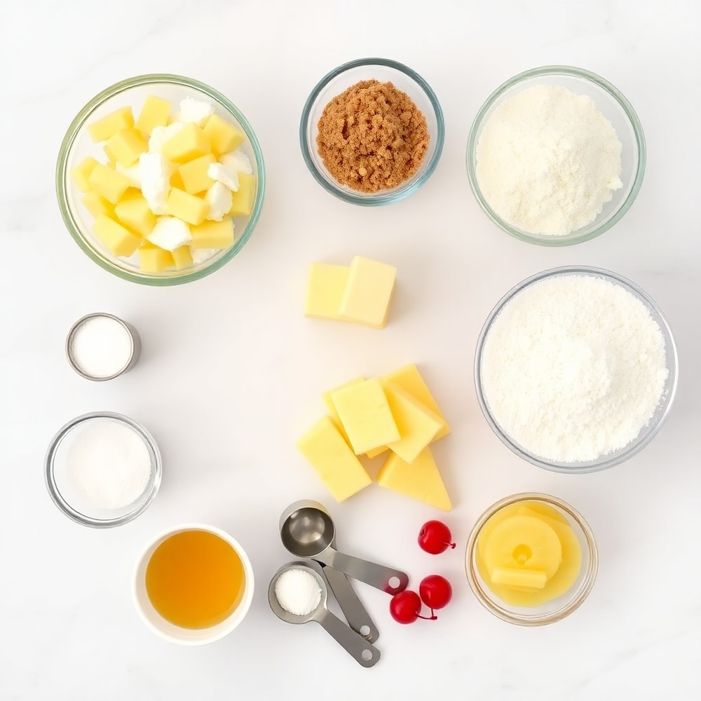 Raw Ingredients for Pineapple Upside Down Sugar Cookies