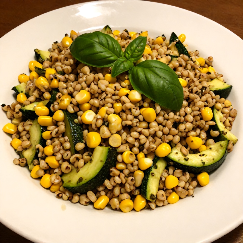 Pesto Zucchini Corn Quinoa Salad