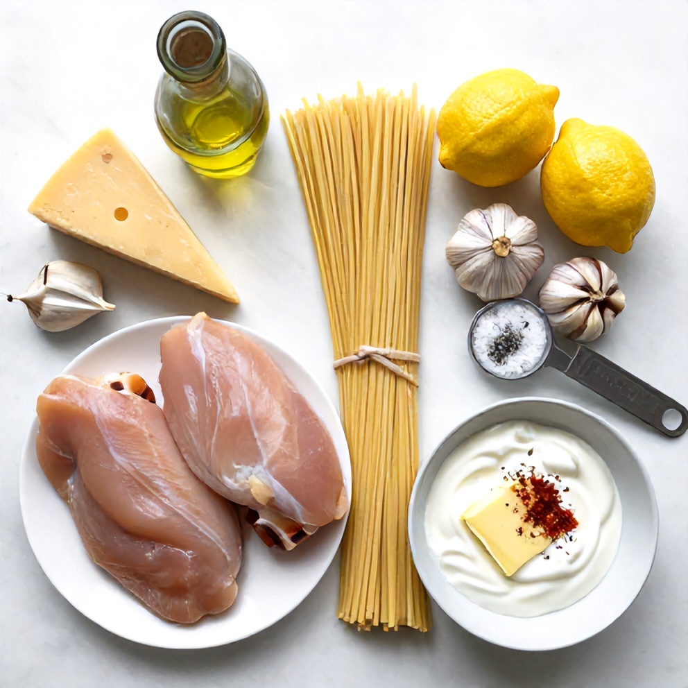 Romano Chicken Lemon Garlic Pasta Ingredients