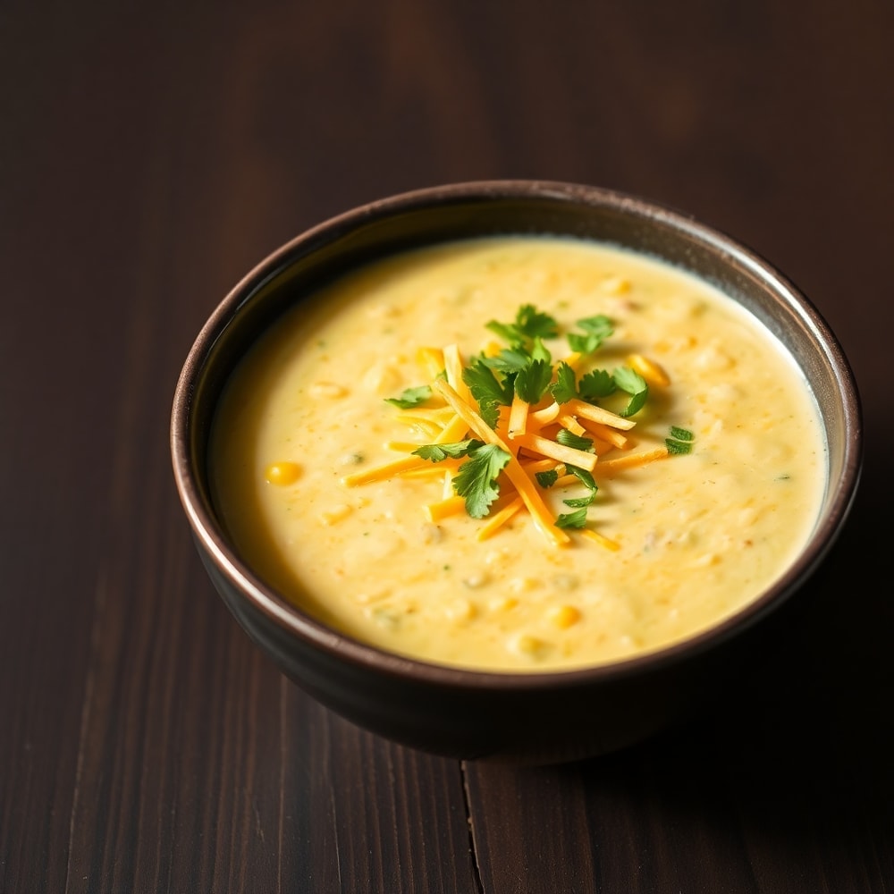 Bowl of Creamy Corn and Zucchini Chowder
